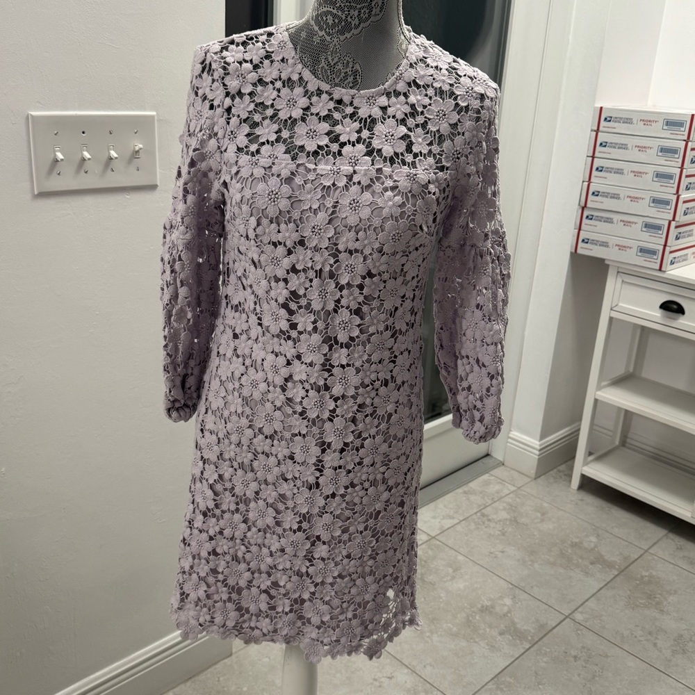 Shoshanna Lilac Floral Mini Dress - Picture 3 of 13